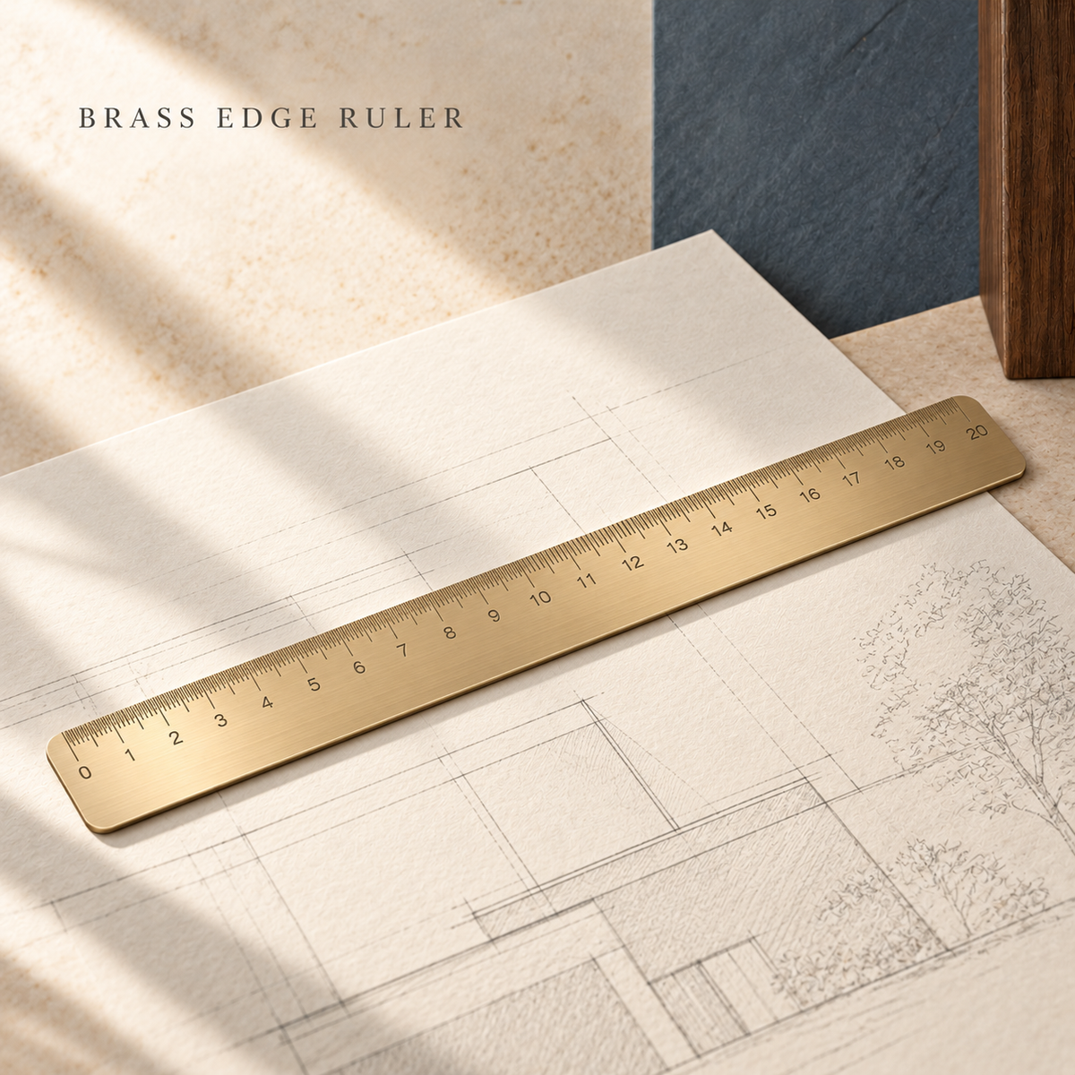 Brass Edge Ruler