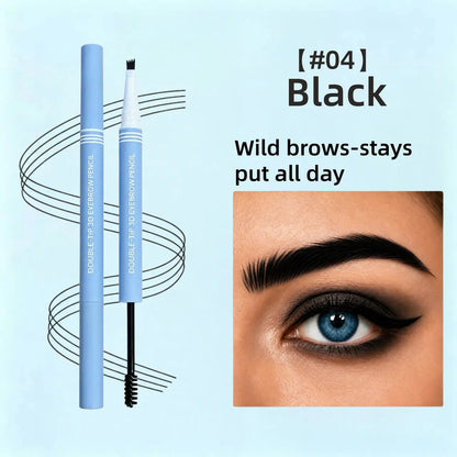 Waterproof 2-in-1 Micro-Fork Eyebrow Pen & Tinted Brow Gel 🔥