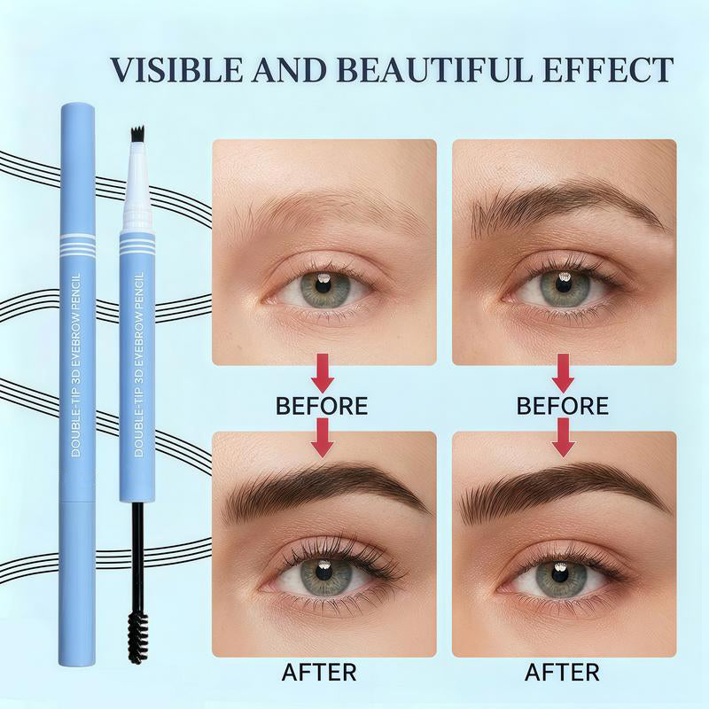 Waterproof 2-in-1 Micro-Fork Eyebrow Pen & Tinted Brow Gel 🔥