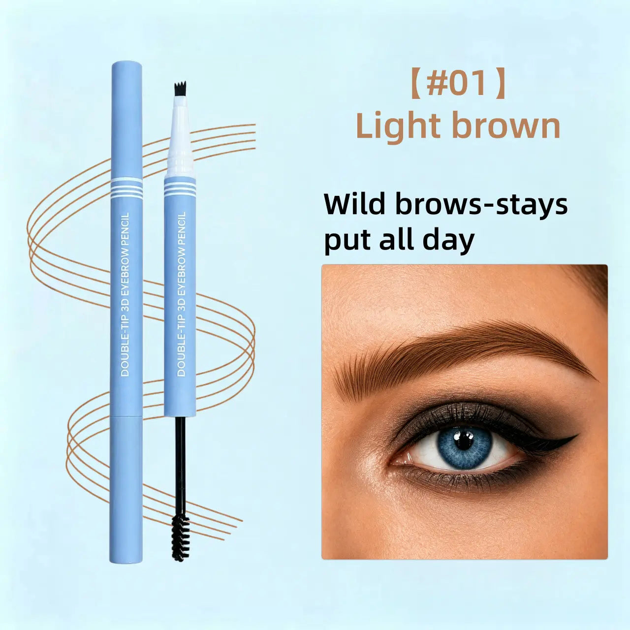 Waterproof 2-in-1 Micro-Fork Eyebrow Pen & Tinted Brow Gel 🔥