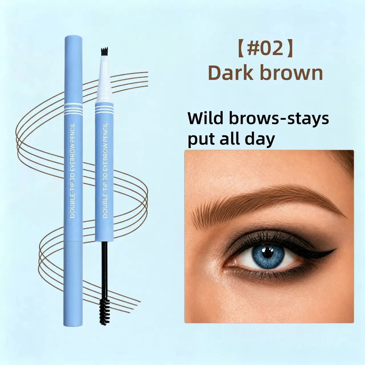 Waterproof 2-in-1 Micro-Fork Eyebrow Pen & Tinted Brow Gel 🔥