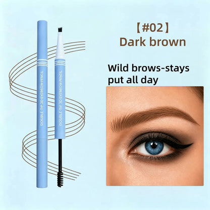 Waterproof 2-in-1 Micro-Fork Eyebrow Pen & Tinted Brow Gel 🔥