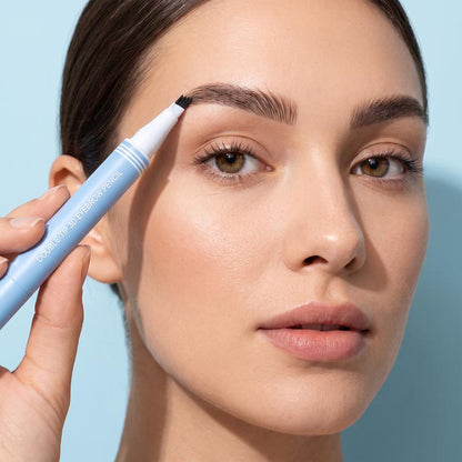 Waterproof 2-in-1 Micro-Fork Eyebrow Pen & Tinted Brow Gel 🔥