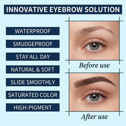 Waterproof 2-in-1 Micro-Fork Eyebrow Pen & Tinted Brow Gel 🔥