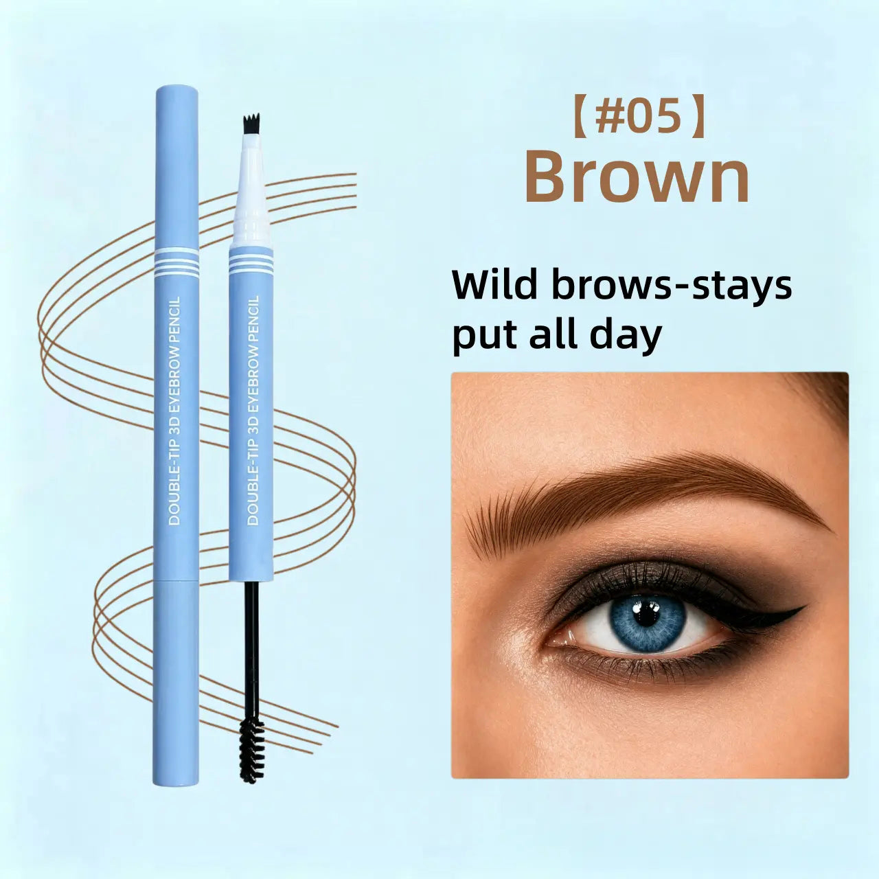 Waterproof 2-in-1 Micro-Fork Eyebrow Pen & Tinted Brow Gel 🔥