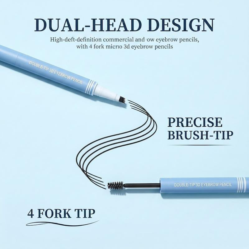 Waterproof 2-in-1 Micro-Fork Eyebrow Pen & Tinted Brow Gel 🔥
