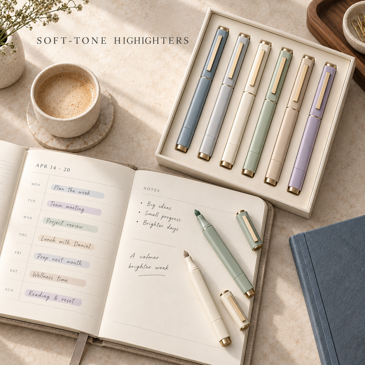 Soft-Tone Highlighters
