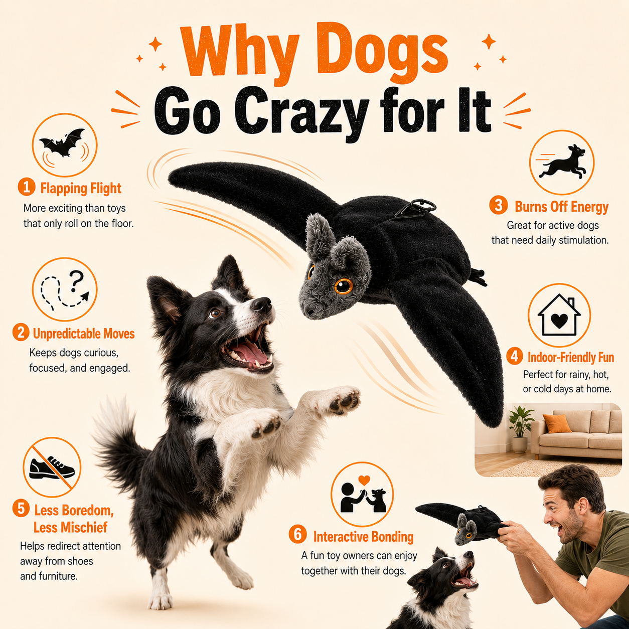 Clinclii™ Flying Bat Toy
