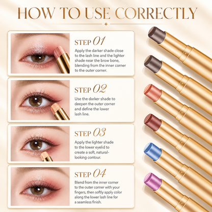 🔥LAST DAY SALE - BUY 1 GET 1 FREE!!🌸✨3 Colors in 1 Eyeshadow Stick 🔥